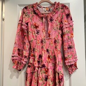 LoveShackFancy Pink Floral Dress